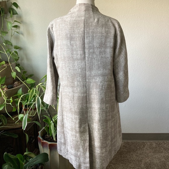Eileen Fisher Beige Ivory 54% Cotton 26% Polyester Long Jacket size PS - Picture 5 of 12